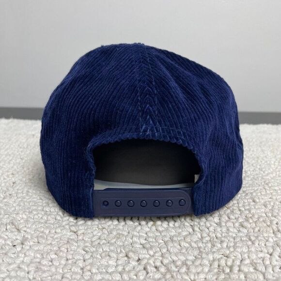 Vintage United States Naval Academy Snapback Hat OSFA Corduroy US Navy Blue - Picture 3 of 7